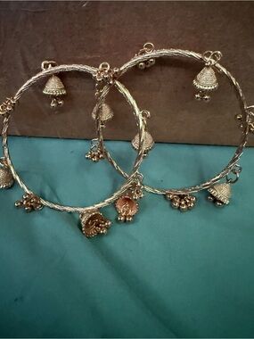 Gold-Tone bracelets with Bell Charms